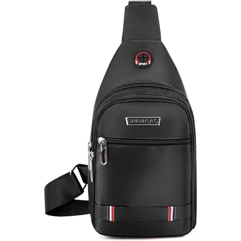 Mens Crossbody Sling Bag Chest Shoulder Fanny Pack Backpack Sport Travel, Canvas Shoulder Bag