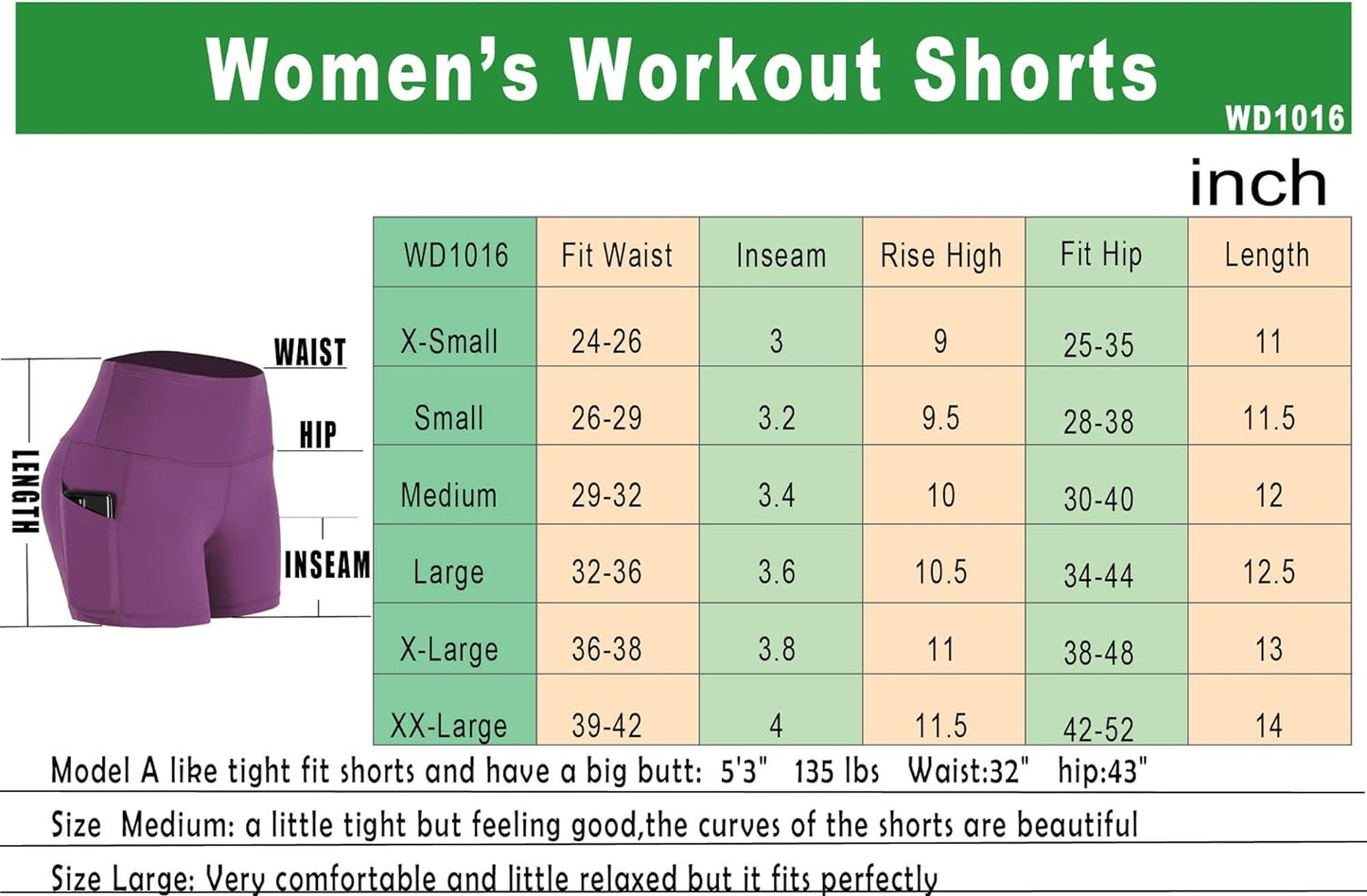 High Waist Athletic Shorts for Womens Yoga Fitness Running Shorts with Deep Pockets