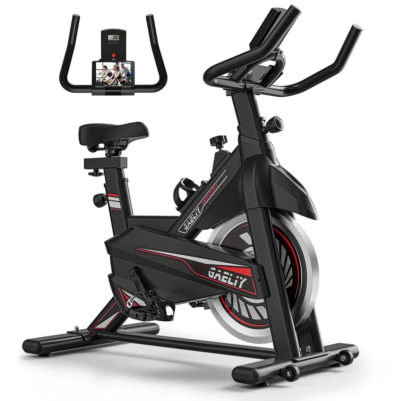 Exercise Bike-Stationary Bikes Indoor Cycling Bike,Cycle Bike Belt Drive Indoor Exercise Bike with LCD Monitor and Comfortable Seat Cushion