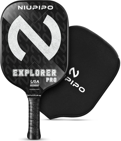 Pro Pickleball Paddle, T700 USAPA Approved Pickleball Racket, Raw Carbon Fiber Surface (CFS) High Spray Grit & Spin, W/16Mm Polypropylene Honeycomb Core, Enhanced Grip for Professional Players