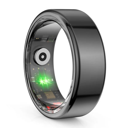 R02 Smart Ring Health Monitoring IP68 & 3ATM Waterproof Multi-Sport Mode Military Grade Titanium Steel Shell for Men Women