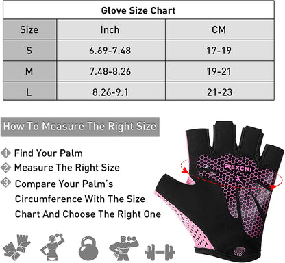 2 Pairs Workout Gloves Women Adjustable Weight Lifting Gloves Gym Exercise Workout Gloves Breathable Training Gloves for Men and Women Fitness, Biking, Pull Up, Cycling