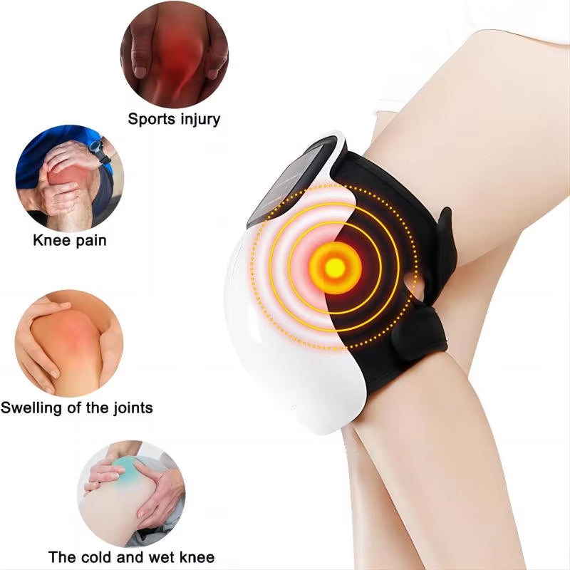 Knee Massager Infrared Heat and Vibration Knee Pain Relief for Swelling Stiff Joints Stretched Ligament and Muscles Injuries