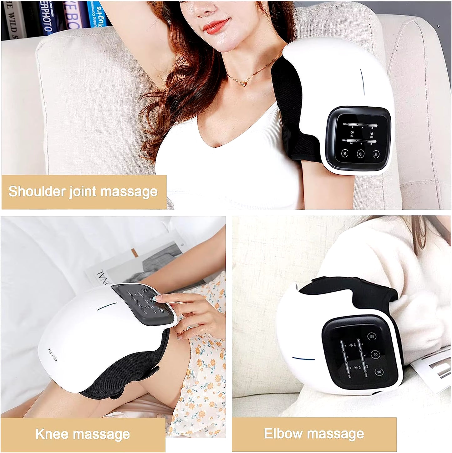 Knee Massager Infrared Heat and Vibration Knee Pain Relief for Swelling Stiff Joints Stretched Ligament and Muscles Injuries